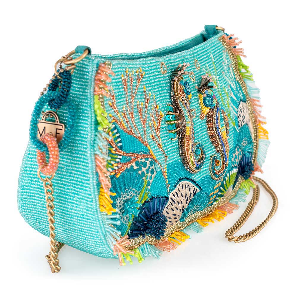 Reef Rider Beaded Beaded Seahorse Crossbody Shoulder Handbag