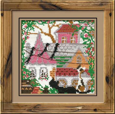 City & Cats Summer R612 Counted Cross Stitch Kit
