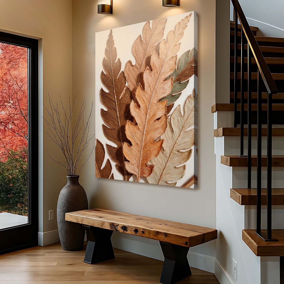 Abstract Autum Leaves Wall Art