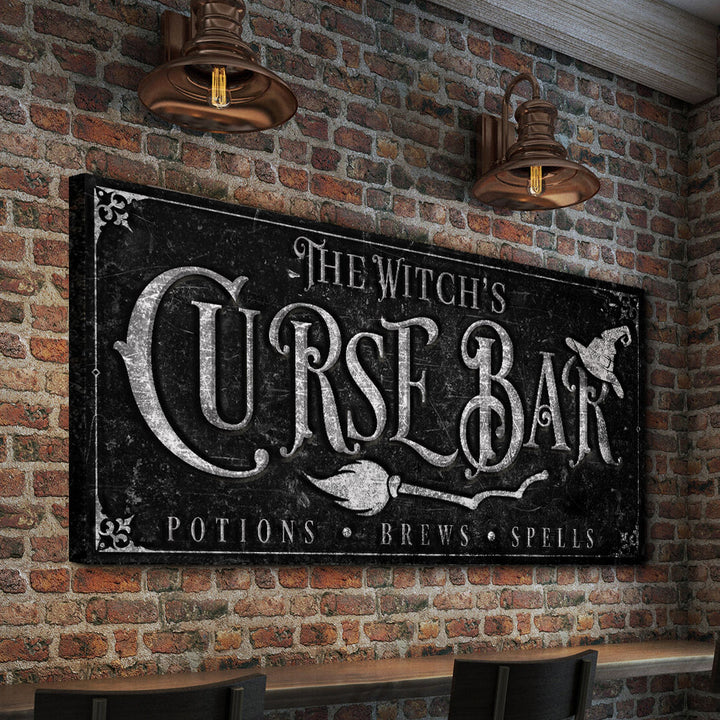 The Witch's Curse Bar Halloween Sign