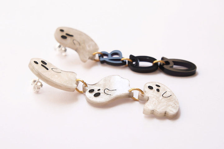 Boo Ghost Earrings by Laliblue