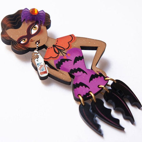 Bat Girl Brooch by Laliblue