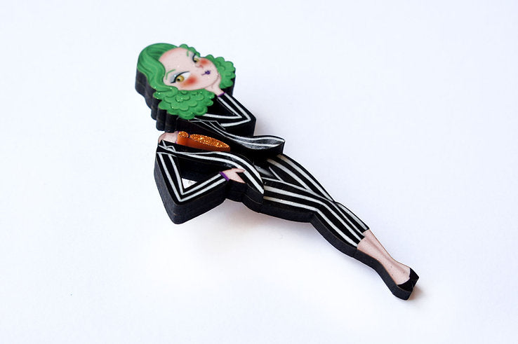 Beetlejuice Girl Brooch by Laliblue