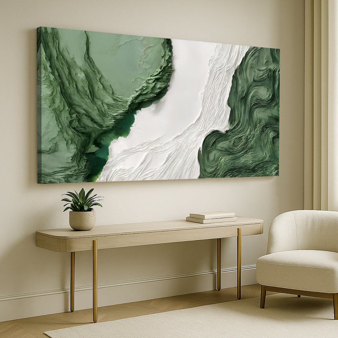 Green Rivers Abstract Wall Art V