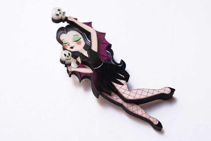 Dancing Vampiress Brooch by Laliblue