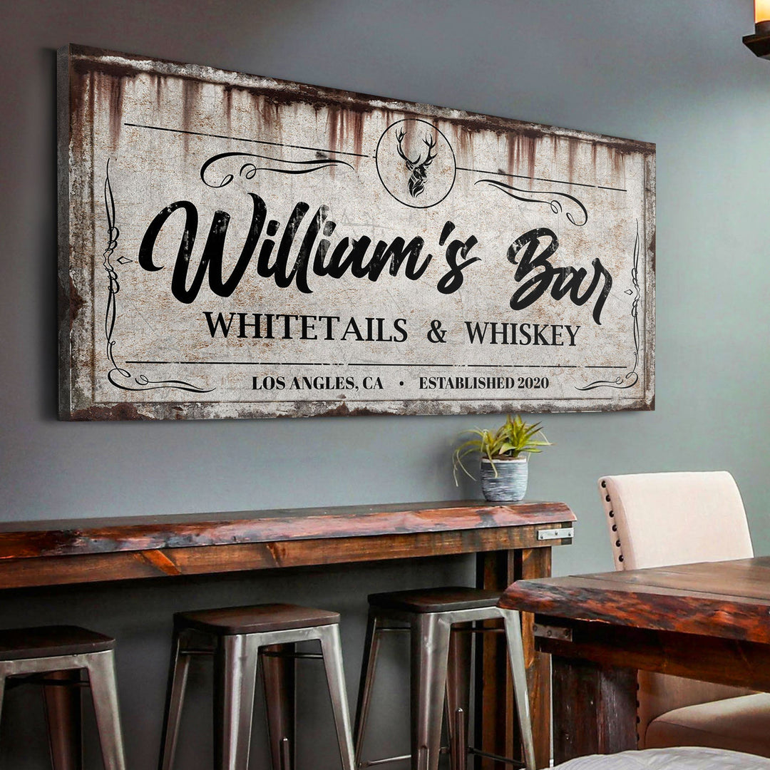 Whitetails and Whiskey Sign