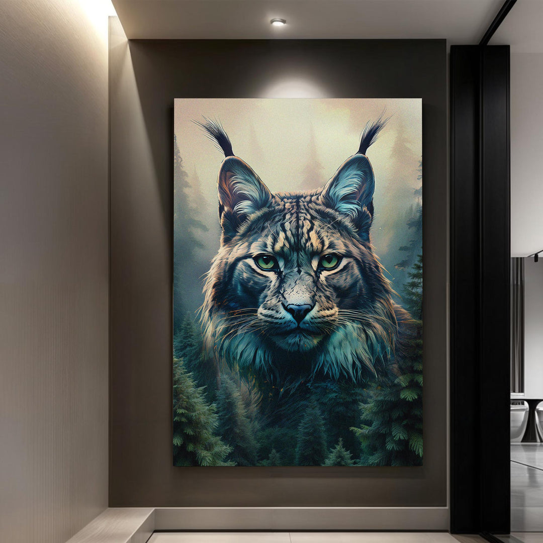 Lynx Double Exposure Wall Art