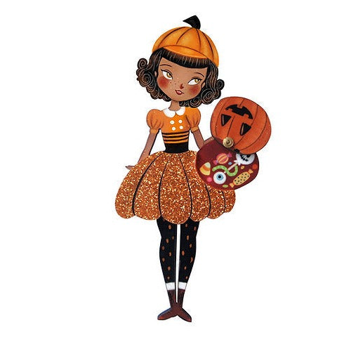 Pumpkin Woman Brooch by Laliblue