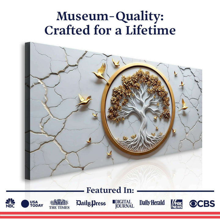 3D Celtic Tree of Life Wall Art - White