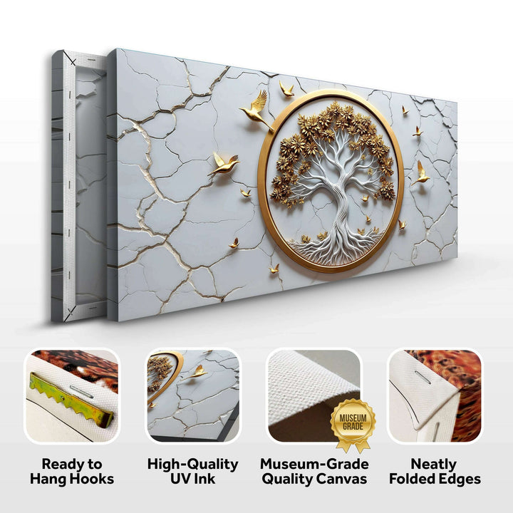 3D Celtic Tree of Life Wall Art - White