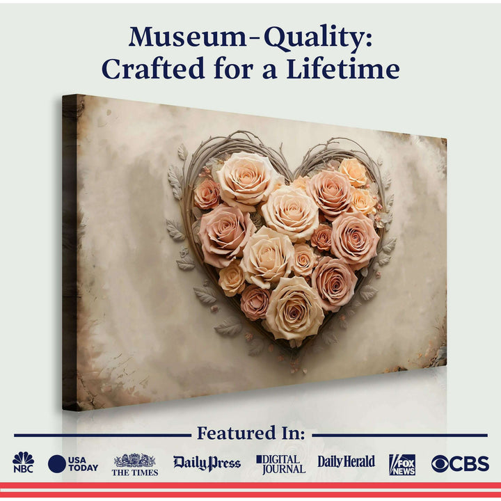 3D Floral Heart Wall Art III