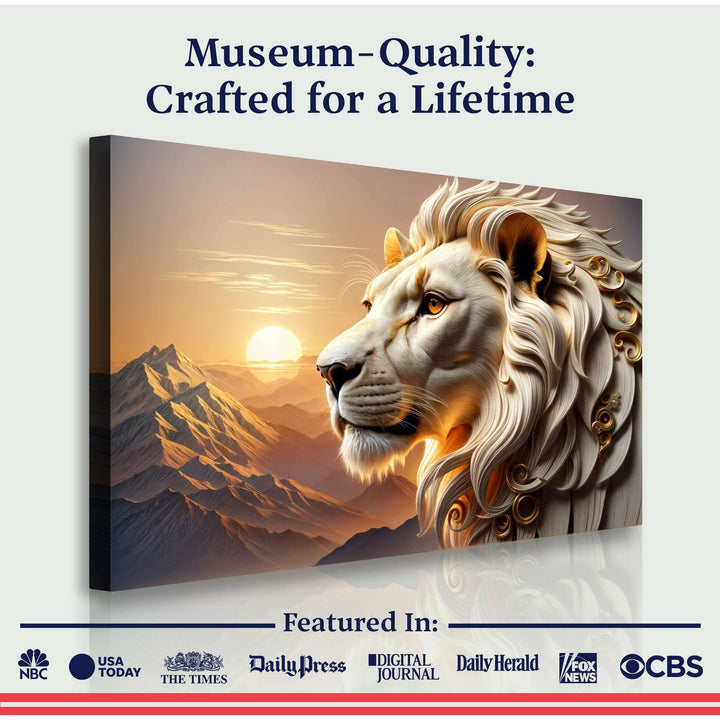 3D Majestic Lion Wall Art IV