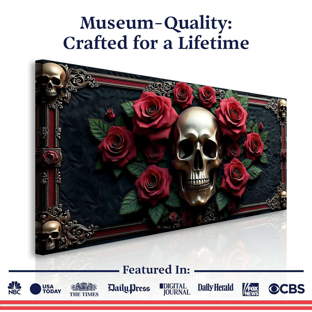 3D Vintage Skull Wall Art III
