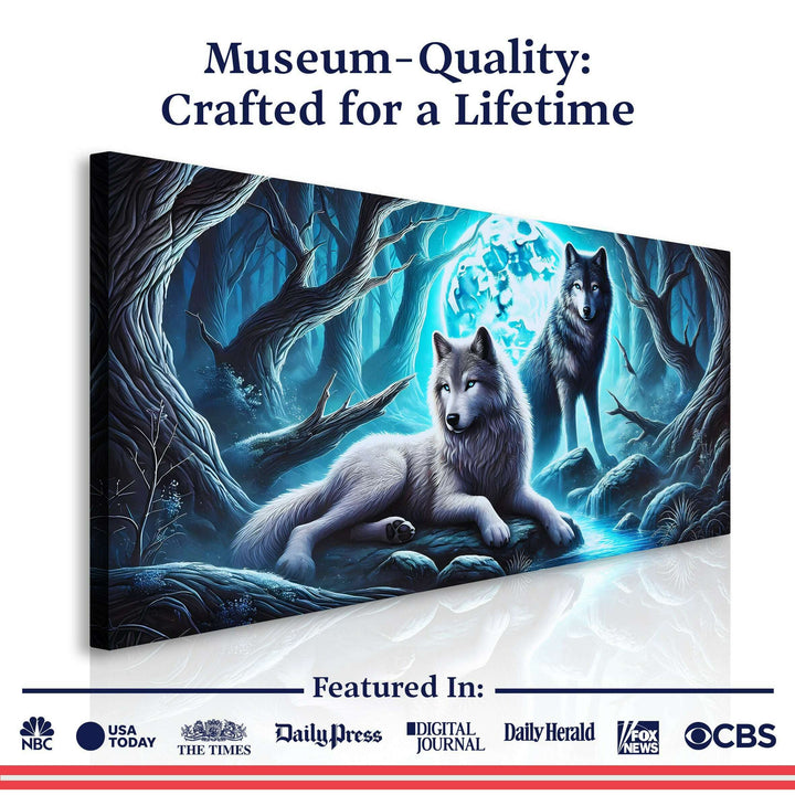 3D Wolves Wall Art