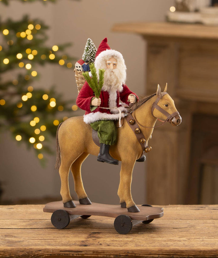 Santa Riding Horse Pull Toy