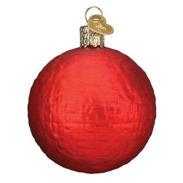Old World Christmas 4 Square Ball Blown Glass Ornament