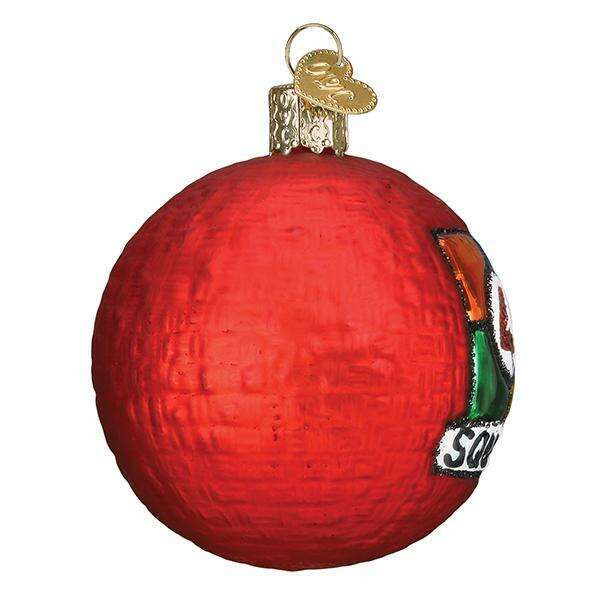 Old World Christmas 4 Square Ball Blown Glass Ornament