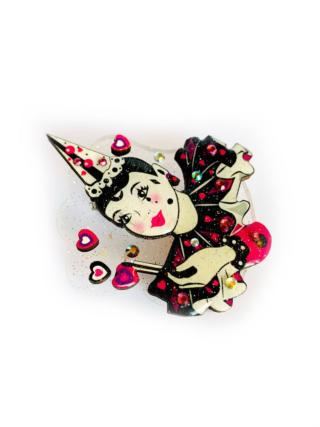 Pierrot Mime Brooch by Rosie Rose Parker