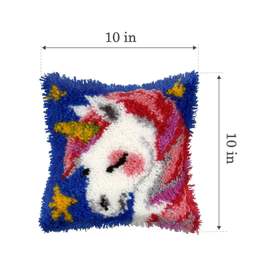 Latch-hook kit on canvas Unicorn 4080