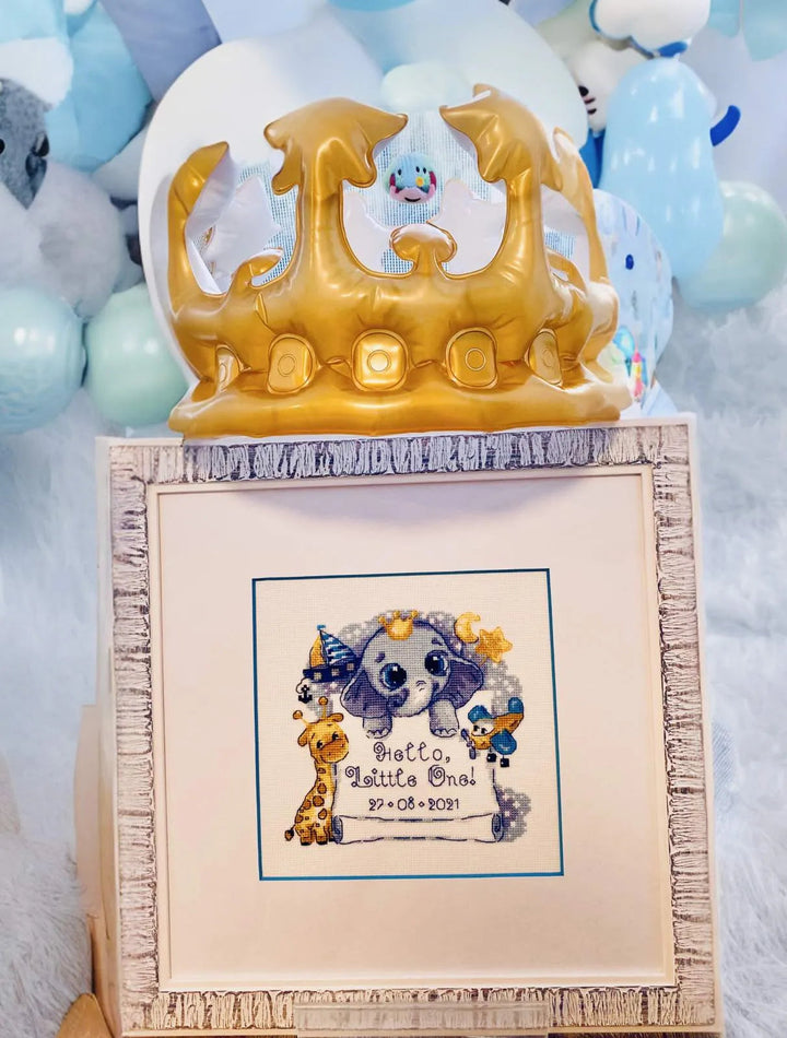 Hello, Little One! (for boy)¬¨‚Ä† R1935 Counted Cross Stitch Kit