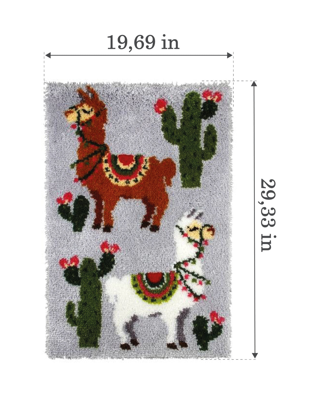 Latch hook rug kit "Alpacas" 4103