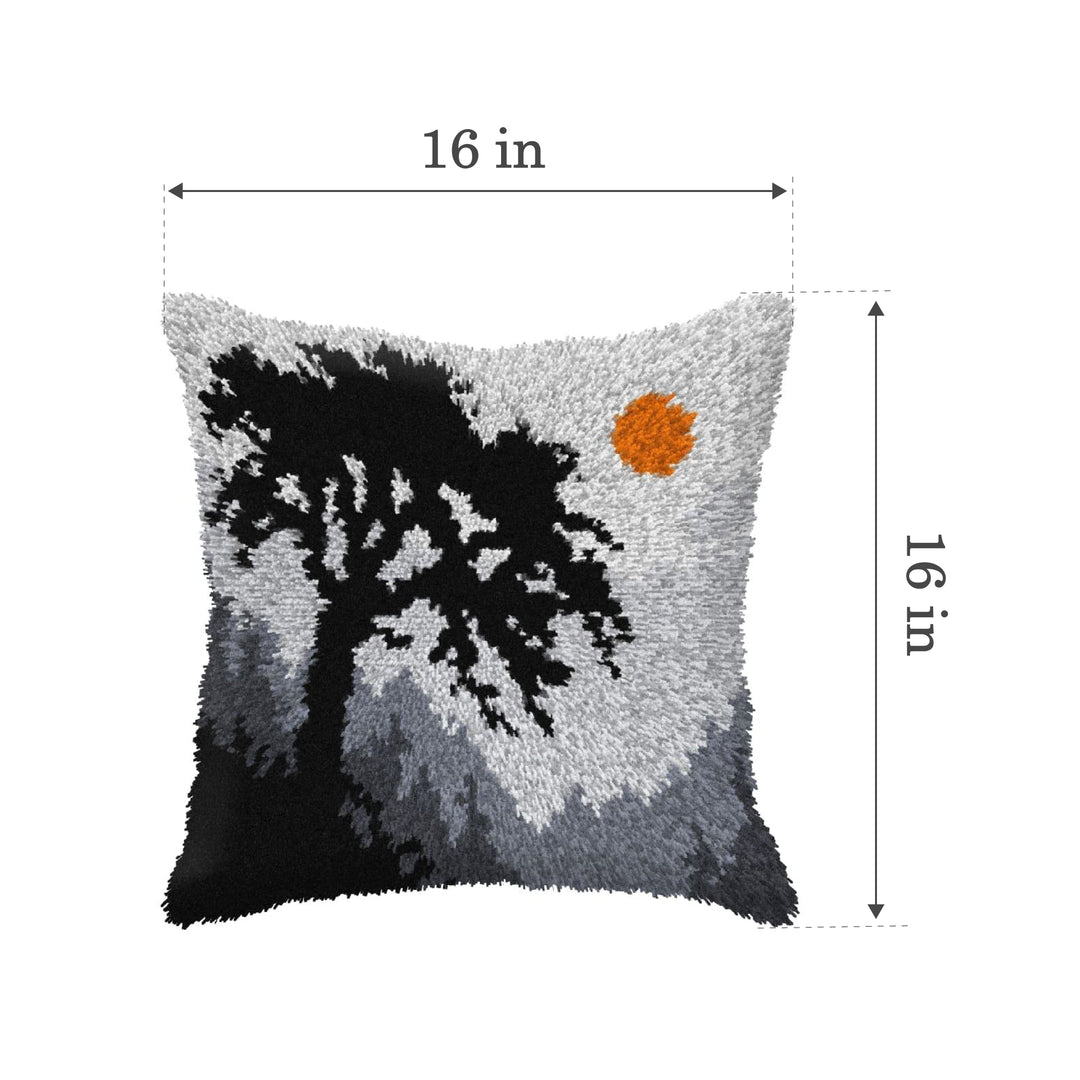 Latch hook cushion kit "Landscape at night" 4128