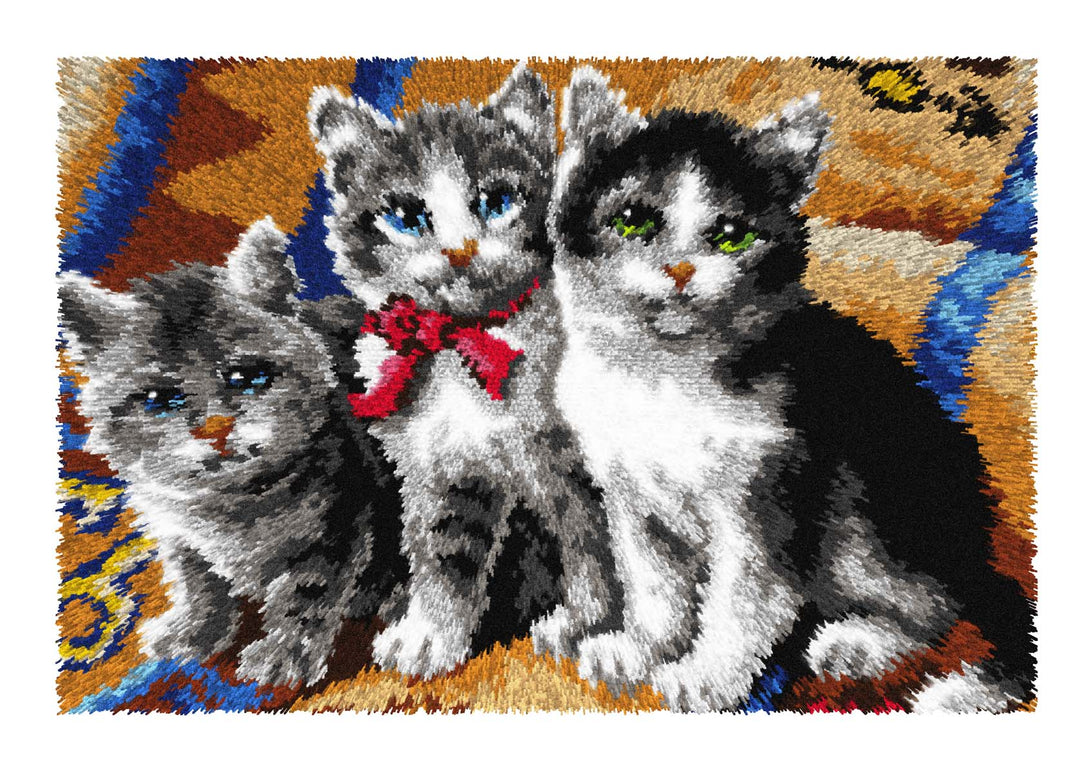 Cats Latch Hook Rug Kit by Orchidea 4131