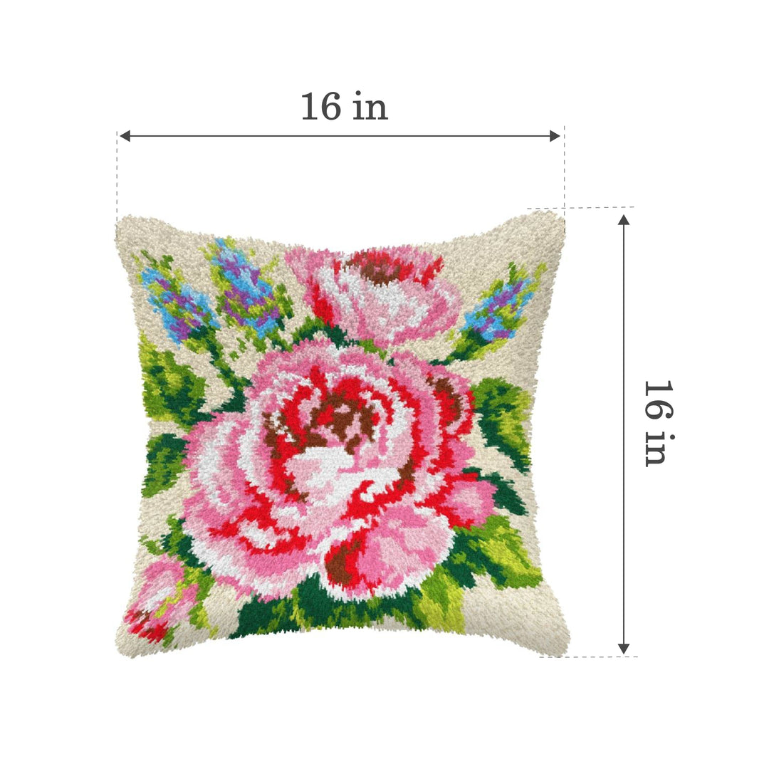 Latch hook cushion kit "Roses" 4143