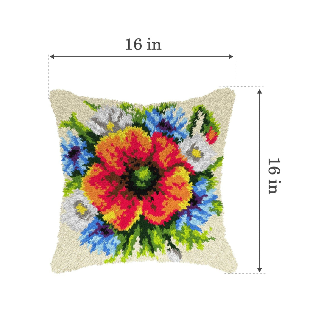 Latch hook cushion kit "Poppy" 4144