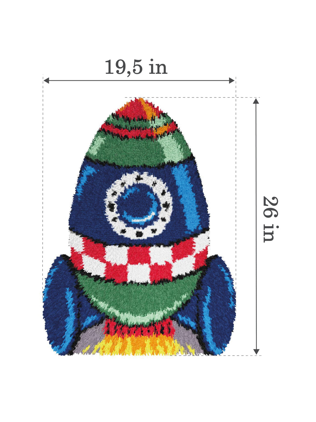 Latch hook rug kit "Spaceship" 4187