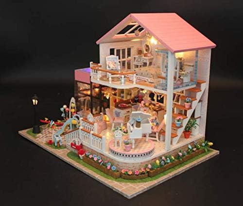 Miniature Wizardi Roombox Kit - Pink Villa Dollhouse Kit