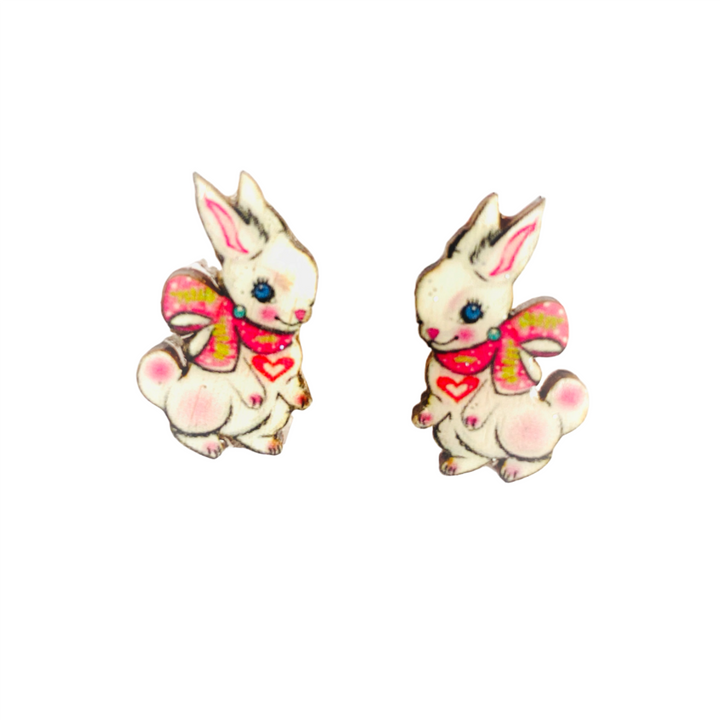 Rabbit Stud Earrings by Rosie Rose Parker