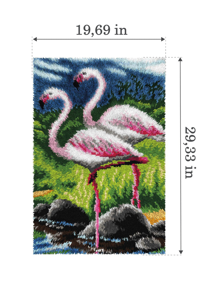 Latch-hook rug kit  Flamingos 4233