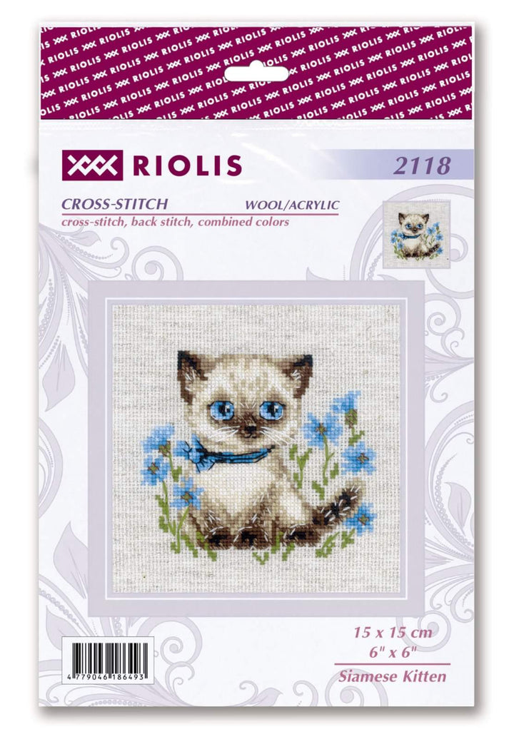 Siamese Kitten R2118 Counted Cross Stitch Kit