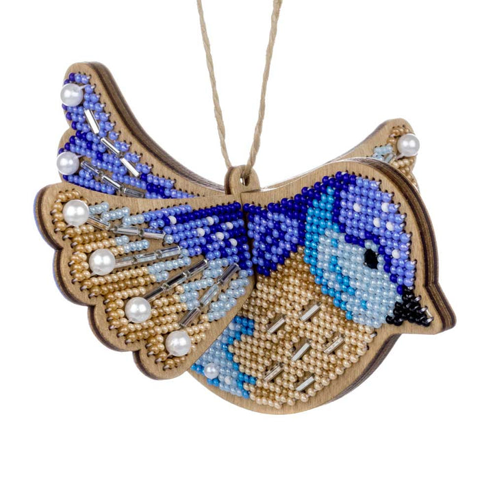 Wooden Bead Embroidery Kit ‚Äì ‚ÄúBlue Bird‚Äù FLK-587
