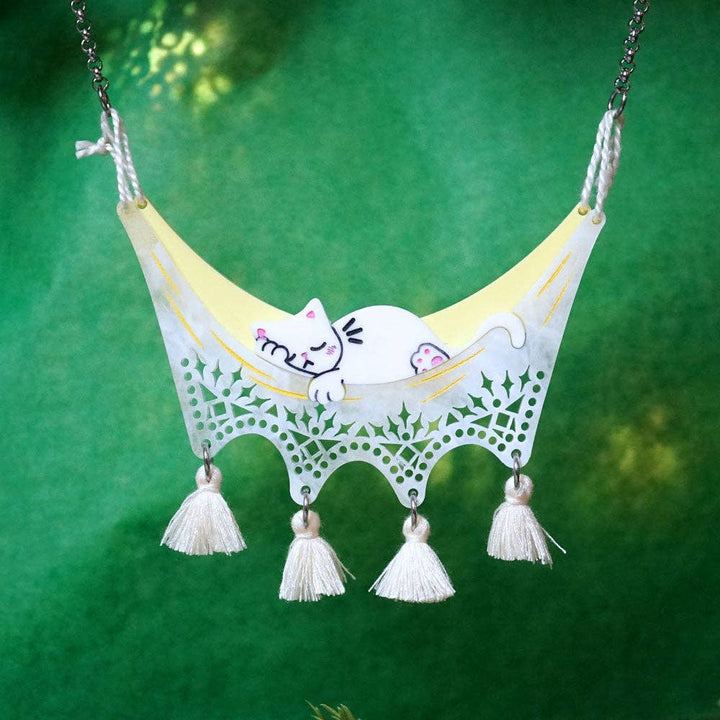 Chill Cat Hammock Necklace