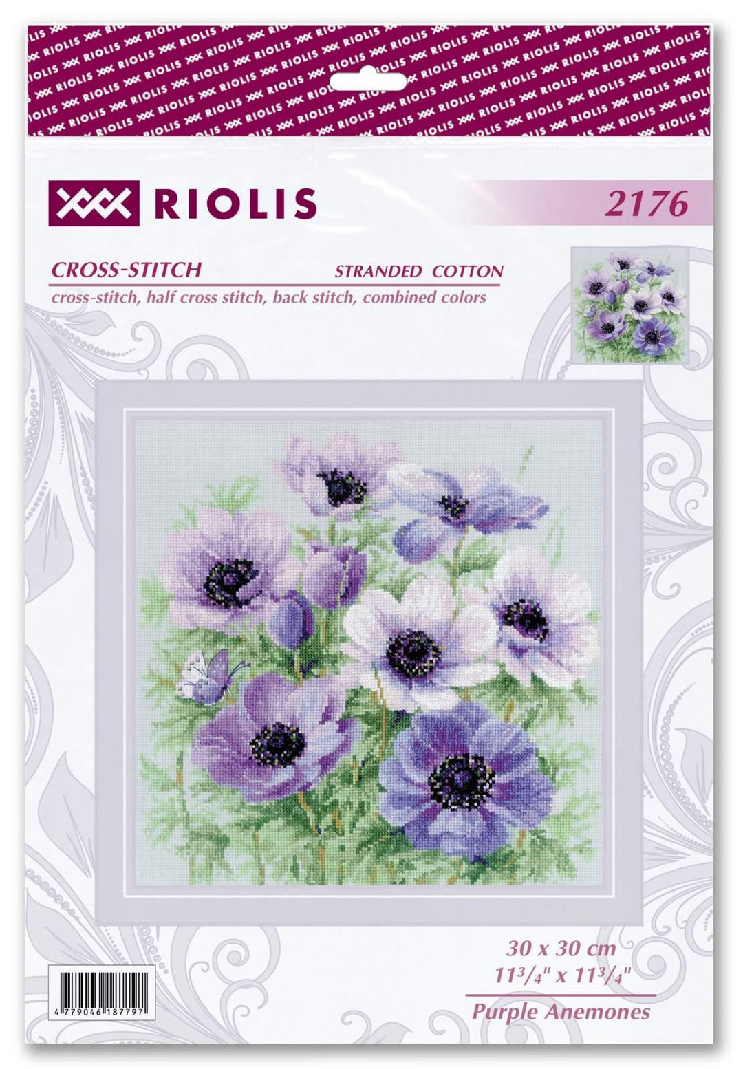 Purple Anemones R2176 Counted Cross Stitch Kit