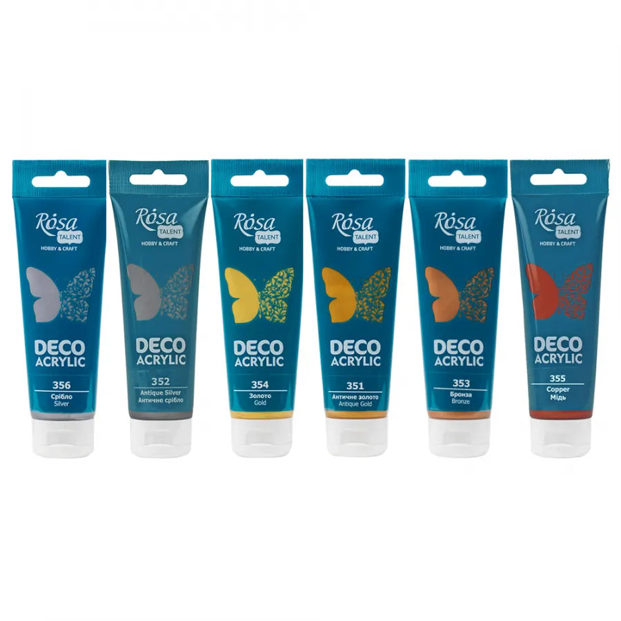 Rosa Studio Acrylic for Decor. (356) Silver. Metallic. 2.54 oz.