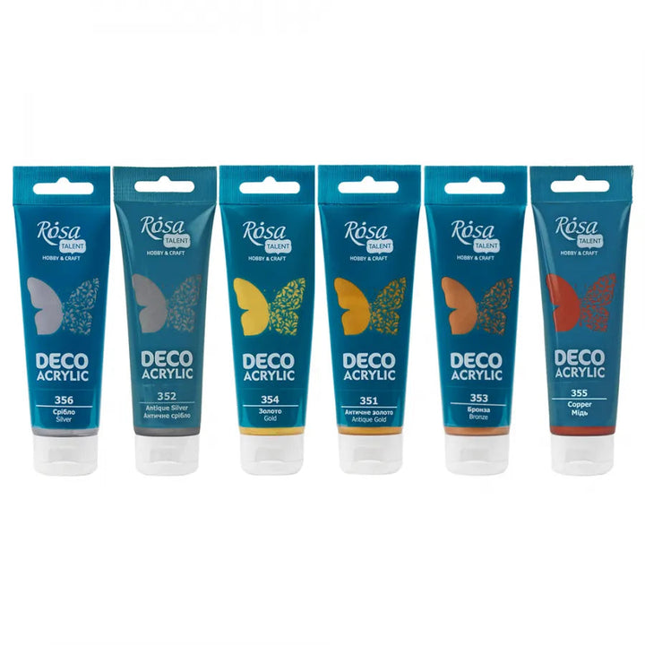 Rosa Studio Acrylic for Decor. (356) Silver. Metallic. 2.54 oz.