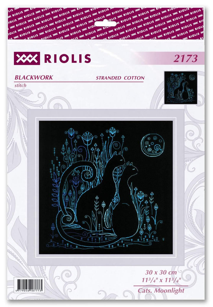 Cats. Moonlight R2173 Counted Cross Stitch Kit