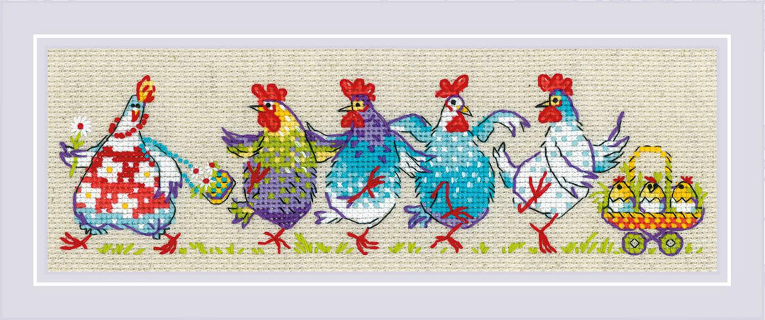Cluck-cluck?!!! R2266 Counted Cross Stitch Kit