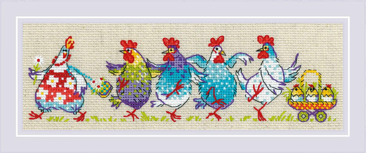 Cluck-cluck?!!! R2266 Counted Cross Stitch Kit