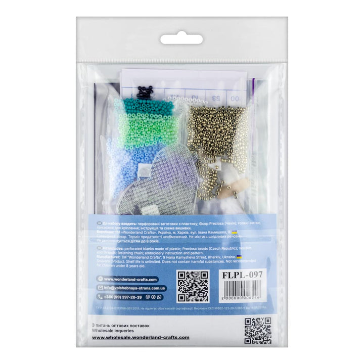 Set for embroidery with beads on a plastic base FLPL-097