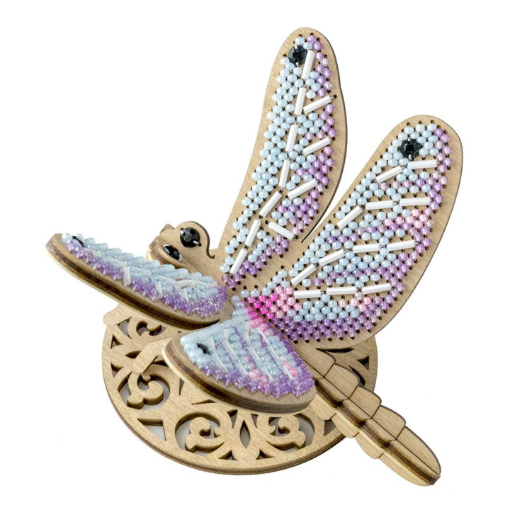 Wooden Bead Embroidery Kit ‚Äì ‚ÄúDragonfly‚Äù FLK-584