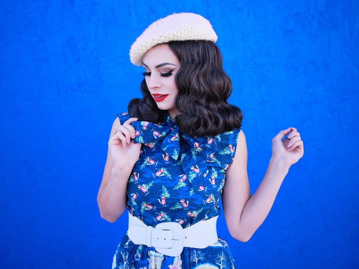 Festive Fox Bow Top - 1X only