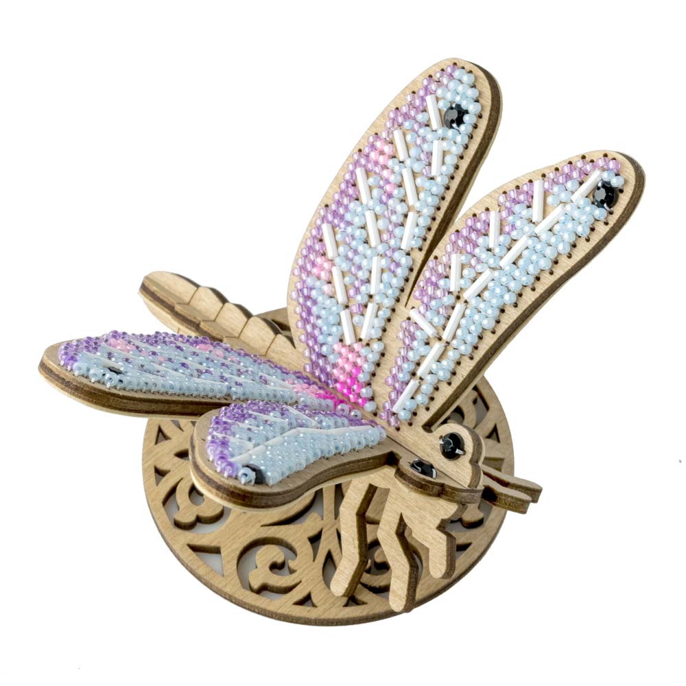 Wooden Bead Embroidery Kit ‚Äì ‚ÄúDragonfly‚Äù FLK-584