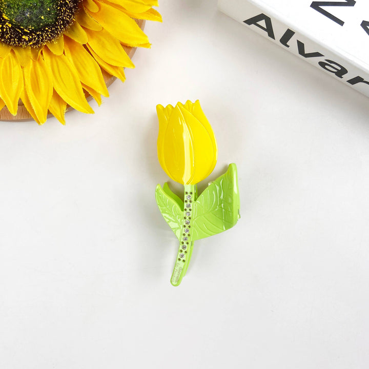 Sunflower & Tulip Acetate Claw Clips