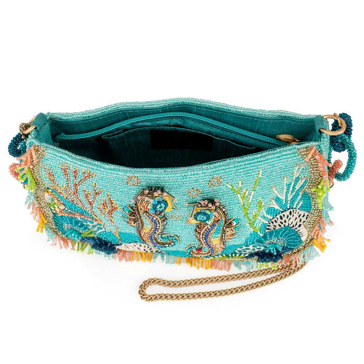 Reef Rider Beaded Beaded Seahorse Crossbody Shoulder Handbag