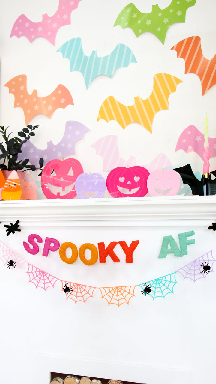 Rainbow Paper Bat Placemats