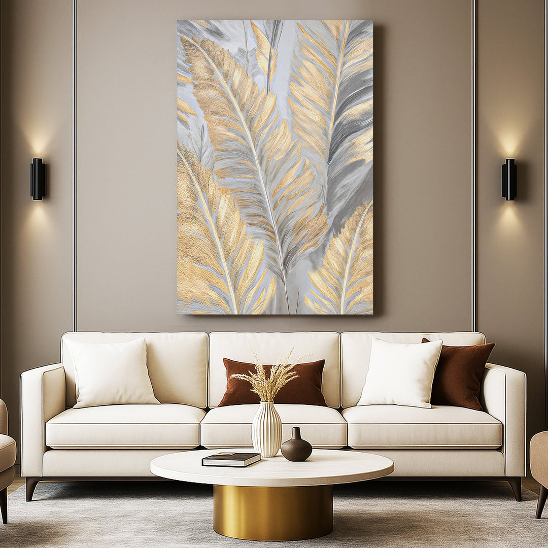 Luxury Gold and Silver Leaf Wall Art